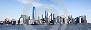 Panoramic photo of the Manhattan skyline