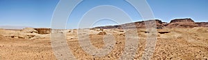 A panoramic photo of Masada area