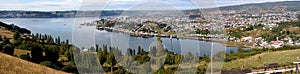 Panoramic photograph of Castro, Chiloe Island.