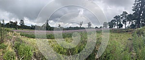 Panoramic photograph of a landscape in Perote, Veracruz, Mexico