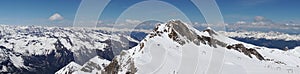 Panoramic picture of the 3029m high Kitzsteinhorn on the summits of the national park in Austria