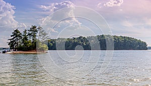 Panoramic picture of lake lanier