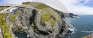 Panoramic picture of pedastrian bridge to Mizen Head lighthouse