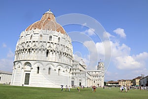 Panoramic Pisa view on a blue day