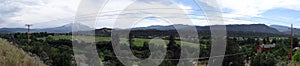 Panoramic of Powerline running through the town of Carbondale photo