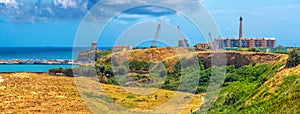 Panoramic Punta Penna lighthouse and beach coast in Vasto - Abruzzo - Chieti province in South Italy photo