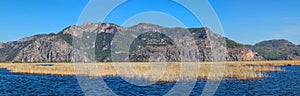 Panoramic reed water landscape, near Fethiye, Turkey