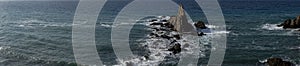 Panoramic reef of the sirens in the a Cabo de Gata Natural Park, Almeria