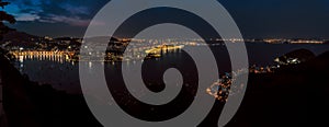 A Panoramic of Rio de Janeiro at Night from Mount Urca