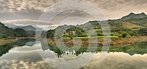 Panoramic river scenery