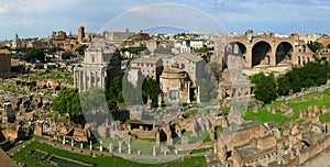 Panoramic roman ruins