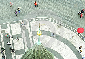 Panoramic of the rooftops of Prague