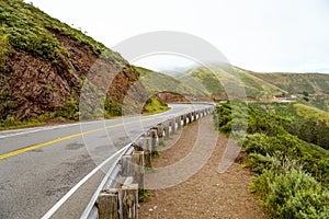 Panoramic route on the hills of Golden Gate National Recreation area in San Francisco - SAN FRANCISCO - CALIFORNIA -