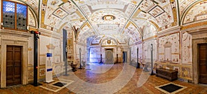 Panoramic,sala da biblioteca, The library is the main room in one of

the two apartments that Paul III