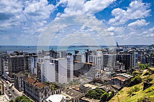 Panoramic of Salvador do Bahia from Elevador Lacerda elevator