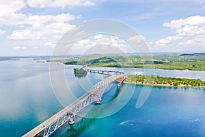 Panoramic of San Juanico Bridge, the longest bridge in the Philippines photo