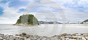 Panoramic of Santos SP beach