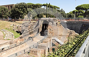 Panoramic Sceneries of The Circus Maximus (Circo Massimo) in Rome, Lazio Province, Italy.