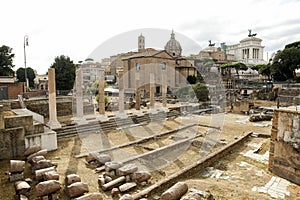 Panoramic Scenes of The Temple of Peace (Foro della Pace) in Rome, Italy.