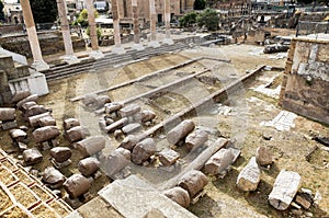 Panoramic Scenes of The Temple of Peace (Foro della Pace) in Rome, Italy.