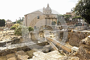 Panoramic Scenes of The Temple of Peace (Foro della Pace) in Rome, Italy.