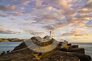 Castle Point Lighthouse in sunrise, New Zealand photo