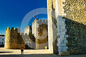 Panoramic shot of the castles of Beja, located in Beja, Portugal during daylight