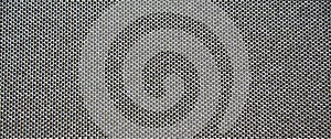Panoramic shot of a grey mesh texture-background
