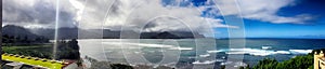 Panoramic shot of Hanalei Bay  Hawaii