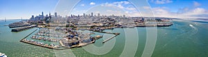 Panoramic shot of the Pier 39 in San Francisco, California
