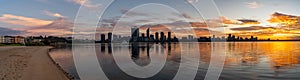 Panoramic shot of South Perth, a coastal city in Australia