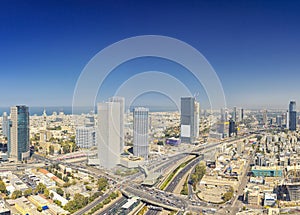 Panoramic Shot Of Tel Aviv And Ramat Gan Skyline photo