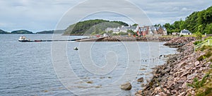 Panoramic sight of Shieldaig, village in Wester Ross in the Northwest Highlands of Scotland.