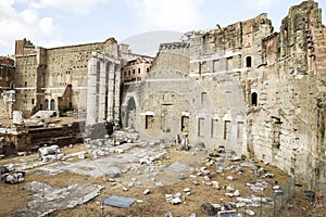 Panoramic Sights of The Forum of Nerva ( Foro di Nerva) in Rome, Italy.