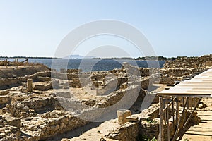 Panoramic Sights of The Southern Boundary of Tofet, Limite Meridionale del Tofet in Province of Trapani, Marsala, Italy.