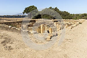 Panoramic Sights of The Temple of Hercules, Tempio di Ercole in Province of Trapani, Marsala, Italy.