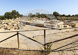 Panoramic Sights of The Temple of Hercules, Tempio di Ercole in Province of Trapani, Marsala, Italy.