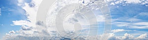 Panoramic sky clouds background
