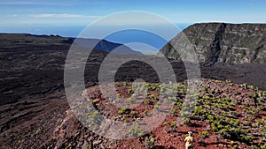 Panoramic sky view from the Piton de la Fournaise