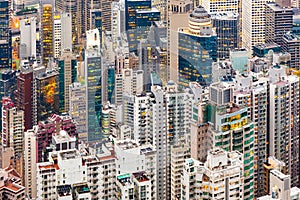 Panoramic Skyline of Hong Kong City