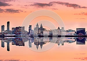 Panoramic skyline liverpool UK