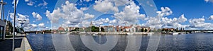 Panoramic skyline of Szczecin in Poland