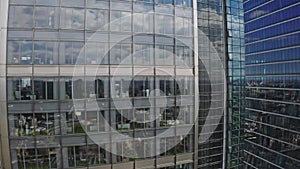 Panoramic skyline view of Bank and Canary Wharf, central London's leading financial districts