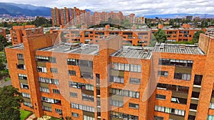 Panoramic of the streets, parks and buildings of the city of Bogota