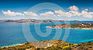 Panoramic summer view of Palau town, Province of Olbia-Tempio, Italy, Europe. photo