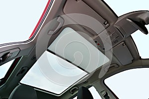 Panoramic sunroof in a passenger car