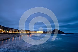 Panoramic at sunset of San Sebastian, Basque Country, Spain