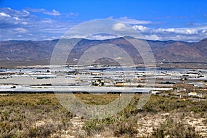 Panoramic of tomato greenhouses in Cabo de Gata, Almeria