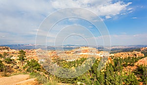 Panoramic top view on Bryce Canyon National Park