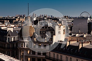 Panoramic top view of Paris